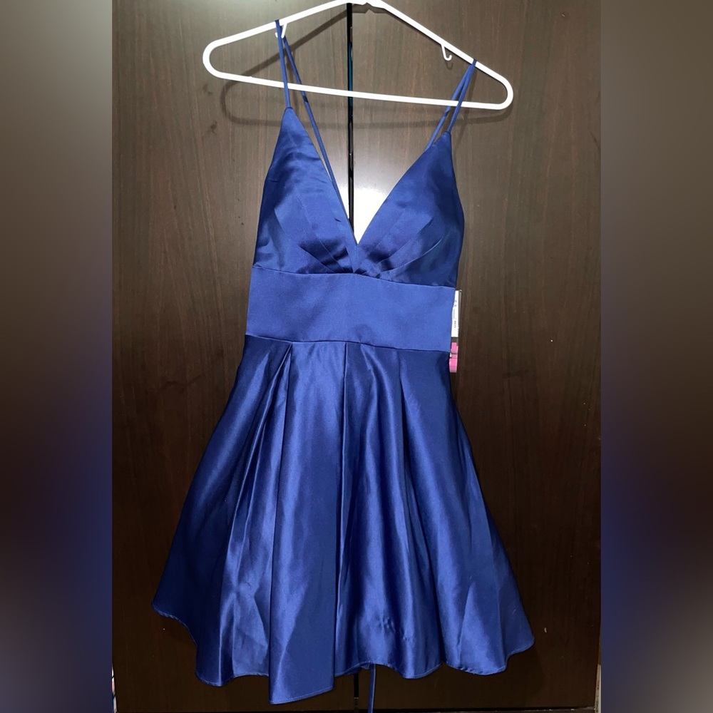 Blondie Nites by Stacy Sklar Navy Blue Formal Dress Homecoming Prom Dance